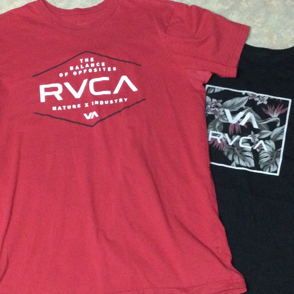 2 RVCA shirts large